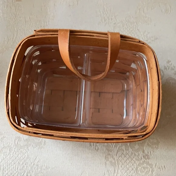 1990 Longaberger Small Key Mail Basket w/insert - Picture 2 of 9